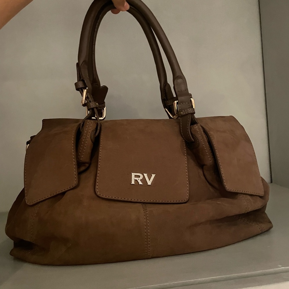 Roberto Verino suede brown bag.